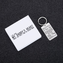 Load image into Gallery viewer, I&#39;ve had my daddy&#39;s heart since the frist time he heard mine Wedding Anniversary Gifts Keychain for Husband Wife Boyfriend Girlfriend Him Her Couple Keyring