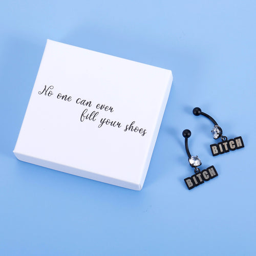 No one can ever fill your shoes Earrings Stainless Steel Stud Chic black funny bitch  Earrings Jewelry Christmas Gift for Women Teen Girls