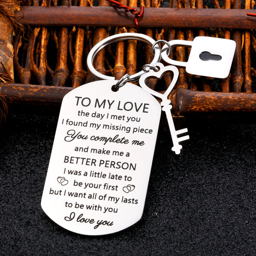 Gifts for Boyfriend Girlfriend Romantic Gifts for Her Him Christmas Anniversary Birthday Gifts for Couple Keychain for Boyfriend Wedding Engagement Gifts for Fiance Husband Valentines Presents