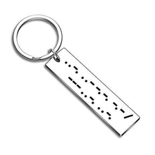 Load image into Gallery viewer, Fuck Off Morse Code Inspirational Keychain for Women Men Teen Girls Boys Graduation Birthday Encouragement Gifts for Him Her