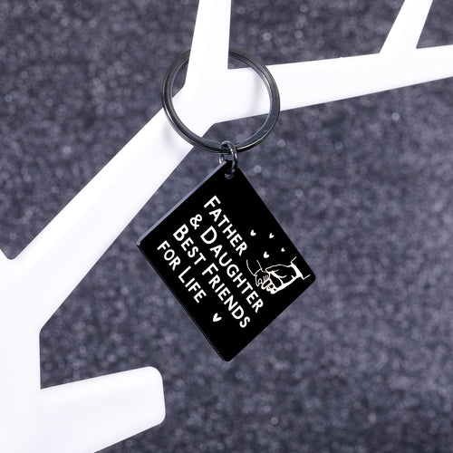 Christmas Gifts for Dad Gifts from Daughter Father Gifts for Dad Who Wants Nothing Stocking Stuffers for Dad Daughter Presents for Dad Stepdad Stepdaughter Best Dad Ever Gifts Dad Cute Keychain