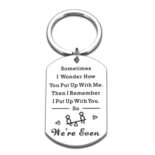 Valentines Day Gift Funny Gifts for Women Men Cute Keychain for Boyfriend Husband Anniversary Gag Couples Gifts Great Gifts for Girlfriend Wife Birthday Christmas Fun Presents for Him Her