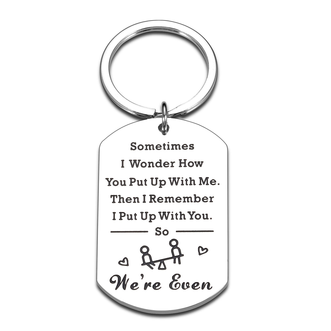 Valentines Day Gift Funny Gifts for Women Men Cute Keychain for Boyfriend Husband Anniversary Gag Couples Gifts Great Gifts for Girlfriend Wife Birthday Christmas Fun Presents for Him Her