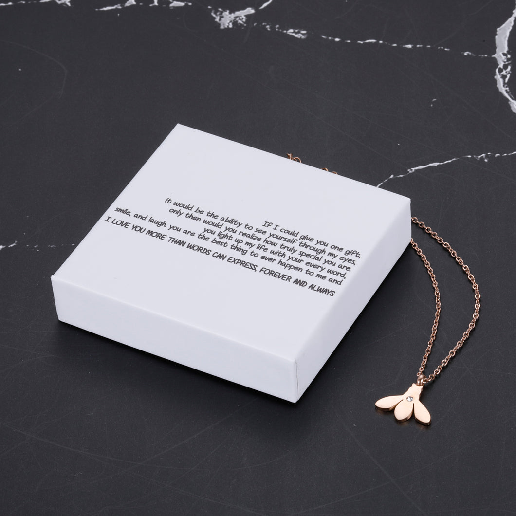 If I could give you one gift, it would be the ability to see yourself through my eyes, only then would you realize how truly special you are Bumble Bee Necklace