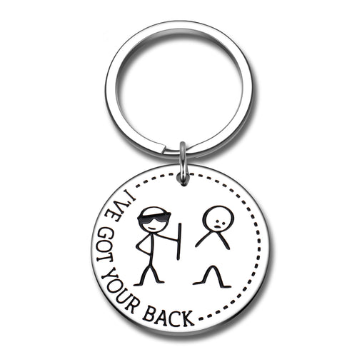 I’ve Got Your Back Stick Figures Keychain for Her Him Funny Friend Valentine's Day Keychain Gifts for Best Friends BFF Coworker Daughter Son Sisters Brothers Friendship Graduation Birthday Christmas