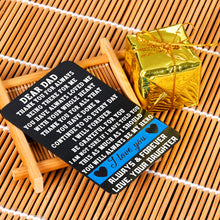 Load image into Gallery viewer, to My Dad Wallet Card Inserts from Daughter Metal Wallet Insert Card for Daddy Stepdad Father in Law Dad Birthday Christmas Gifts for Stepfather Grandfather Thanksgiving Appreation Present