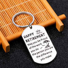 Load image into Gallery viewer, Retirement Gifts for Women Best Retirement Gifts for Dad Mom Retirement Gifts for Grandma Grandpa Christmas Stocking Stuffers for Men Retired Keychain Gifts for Coworkers Farewell Leaving Gifts