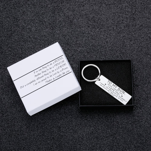 It's one thing to be a BOSS , Another thing to be a MENTOR Inspirational Gifts to Your Son from Mom Never Forget That I Love You Gifts Keychain