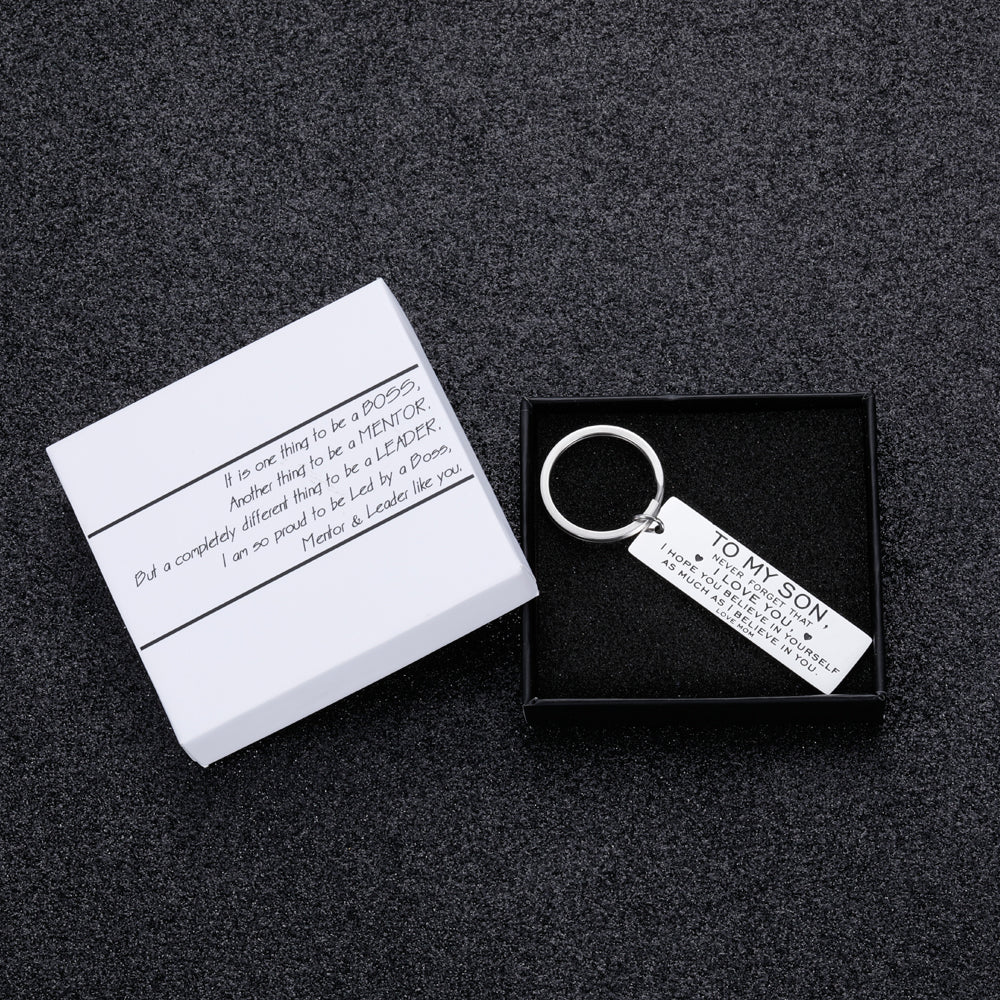 It's one thing to be a BOSS , Another thing to be a MENTOR Inspirational Gifts to Your Son from Mom Never Forget That I Love You Gifts Keychain