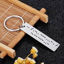 Load image into Gallery viewer, Unique Morse Code I Love You Keychain for Boyfriend Husband Girlfriend Wife Anniversary Wedding Valentines Christmas Birthday Couple Gifts for Him Her Best Friend Fiance Groom Bride