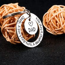 Load image into Gallery viewer, Dad Christmas Gifts Dad Stocking Stuffers Dad Presents Fathers Day Birthday Gifts for New Dad Father to Be from Wife Valentine Wedding Gifts for Stepdad Husband Men Him Father of the Bride Keyring