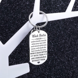 Gifts for Coworkers Office Gifts for Women Work Bestie Appreciation Valentines Day Gifts Bulk Thank You Gifts for Boss Friends Farewell Going Away Goodbye White Elephant Gifts Colleague Keychain