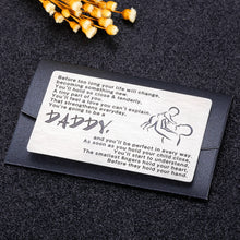 Load image into Gallery viewer, Inspirational Engraved Wallet Inserts to My Son Christmas Gifts with Motivational Quote Men Wallet Insert Cards for Birthday Graduation Gifts Before Too Long Your Life Will Change Wallet Card