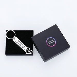 Cute Mom Keychain Mothers Day Birthday Wedding Anniversary Gifs for mommy New Mom Step Mother of The Bride Gifs from Daughter Son Christmas Valentines Day Gifs I Love You Mom Keyring Jewelry