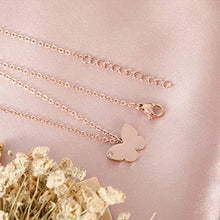 Load image into Gallery viewer, Butterfly Necklace for Women Minimalist Exquisite Cubic Zirconia Pendant Adjustable Chain Christmas Gift for Girl Jewelry Meaningful Gift Dainty Necklace