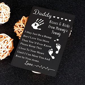 Dad Christmas Gifts Dad Stocking Stuffers New Dad Gifts Wallet Card for Pregnancy Announcements Soon to Be Dad First Time Daddy Gift Baby Reveal Pregnant Best Ideas from Mom Wife Valentine Day Gifts