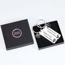 Load image into Gallery viewer, New Mom Dad Keychain Mommy/Daddy of A Tiny Mighty Fighter Keychain New Born Baby Gift Keychain for New Parents First Time Mom Dad Baby Pregnancy Announcement Gift Idea Mothers Day Fathers Day Gift from Baby Baptism