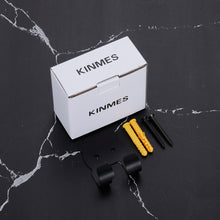 Load image into Gallery viewer, KINMES Black Coat Hooks Wall Mounted Single Prong Robe Hook for Hanging Towel Hooks with Screws for Bags, Hat, Cap, Scarf, Cup