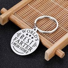 Load image into Gallery viewer, Funny Fathers Day Gifts for Dad Christmas Birthday Father in Law Papa Step Dad Gifts Husband from Kids Wife Daddy Keychain World&#39;s Best Farter I Mean Father