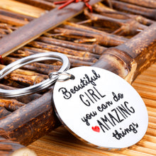 Load image into Gallery viewer, Inspirational Keychain for Women Daughter Best Friends Christmas Birthday Anniversary GIFS for Her Teens Girl BFF Sisters 2021 Graduation Gift from Mom Dad to Little Girls Daughter Key Ring