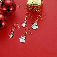Load image into Gallery viewer, Christmas Earrings Set , Holiday Jewelry Gifts for Women Cute Christmas Tree Snowman Drop Dangle Earrings Christmas Stocking Stuffers Gift