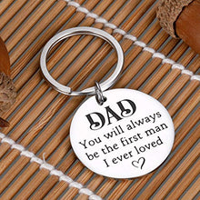 Load image into Gallery viewer, Fathers Day Keychain Dad Birthday Christmas Mens Gifts from Son Daughter Kids to Papa Daddy Step Father of the Bride Groom