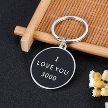 Load image into Gallery viewer, I Love You 3000 Keychain for Boyfriend Girlfriend Dad Birthday Christmas Gifs for Comic Movie Inspired Gift for Husband Wife Daughter Son Boys Girls Couple Wedding Anniversary Presen for Her Him