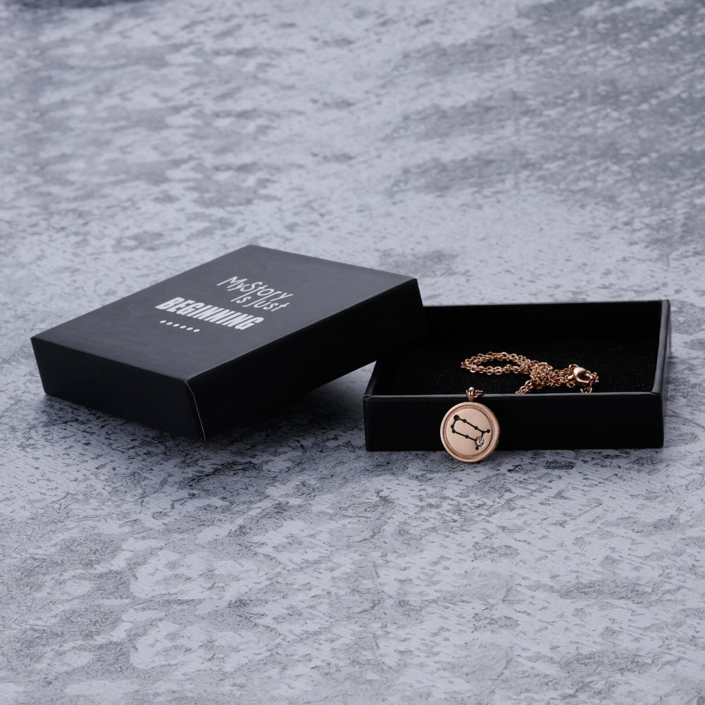 My story is just beginning Zodiac Necklace Star Birth Sign Necklace Gifts Horoscope Necklace Silver Tone 16