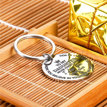 Load image into Gallery viewer, to My Son I Love You Keychain Inspirational Gifts from Step Mom Dad Graduation Sweet 16 18 20 Birthday Christmas Stocking Stuffers Back to School Gift for Boys Kids Teen Foster Son Him Keyring