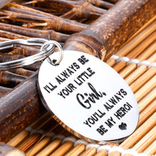 Load image into Gallery viewer, Dad Daughter Keychain Birthday Christmas Fathers Day Gifs from Step Daughter to My New Step Dad Father of the Bride Gifs for Papa New Daddy Wedding Valentines Day Gift for Men Father to Be Keyring