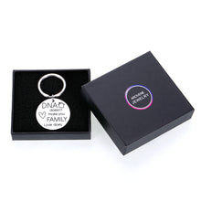 Load image into Gallery viewer, DNA Doesn&#39;t Make You Family Love Does Keychain from Son Daughter Step Parent Keychain Gifts Step Father Gift Key Chain for Dad Pap Step Mom Gift Adoption Keychain Father Stepfather Birthday Christmas