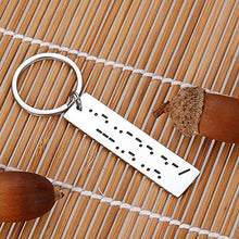 Load image into Gallery viewer, Fuck Off Morse Code Inspirational Keychain for Women Men Teen Girls Boys Graduation Birthday Encouragement Gifts for Him Her