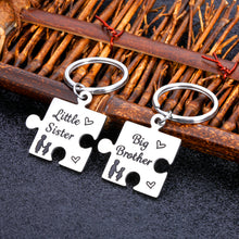 Load image into Gallery viewer, Brother Gifts from Sister Big Brother Gifts Funny Gifts for Brother Sister Cute Keychain Unique Birthday Valentines Day Gift for Sister from Brother Big Brother Little Sister Keychain Set