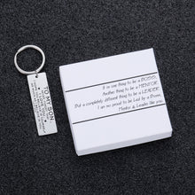 Load image into Gallery viewer, It&#39;s one thing to be a BOSS , Another thing to be a MENTOR Inspirational Gifts to Your Son from Mom Never Forget That I Love You Gifts Keychain