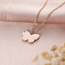 Load image into Gallery viewer, Butterfly Necklace for Women Minimalist Exquisite Cubic Zirconia Pendant Adjustable Chain Christmas Gift for Girl Jewelry Meaningful Gift Dainty Necklace
