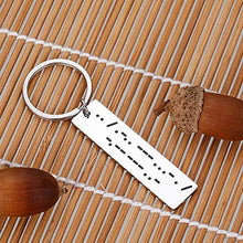 Load image into Gallery viewer, Unique Morse Code I Love You Keychain for Boyfriend Husband Girlfriend Wife Anniversary Wedding Valentines Christmas Birthday Couple Gifts for Him Her Best Friend Fiance Groom Bride