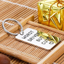 Load image into Gallery viewer, New Driver Keychain Gifts for Boyfriend Girlfriend Teen Boys Girls Friend Funny Drive Safe Car Key Keychains