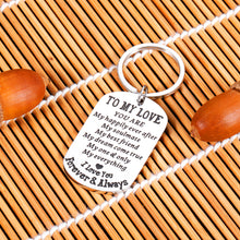 Load image into Gallery viewer, Christmas Gifts to My Love Keychain Gift for Husband Wife Stocking Stuffers Anniversary Valentines Day Birthday Boyfriend Girlfriend Jewelry for Soulmate Lover Him Her Women Men Best Friend Family
