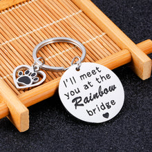 Load image into Gallery viewer, Dog Memorial Sympathy Remembrance Keychain Loss of Pet Rainbow Bridge Gifts Dog Cat Passing Away Died Death Mourning Jewelry for Him Her Pet Lovers Owners in Memory of Dog Keepsake