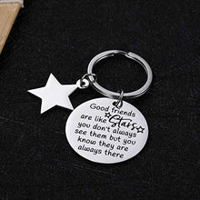 Load image into Gallery viewer, Best Friend Keychain for Women Female Teen Girls Birthday Key Charm BFF Sister Besties Long Distance Friendship Keyrings