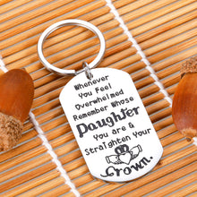 Load image into Gallery viewer, Inspirational Gifts from Mom Dad to My Daughter Teens Girls Christmas Valentines Day Keychain Gifts for College Students Birthday Graduation Gifts for Kids Step Daughter Key Ring Jewelry
