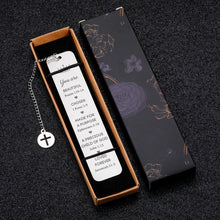 Load image into Gallery viewer, Inspirational Gifts Christian Bookmark for Men Women Birthday Christmas Easter Baptism Religious Gift for Girls Teens Female Book Lover VBS Graduation Cross Bible Church Bookmark for Him Her
