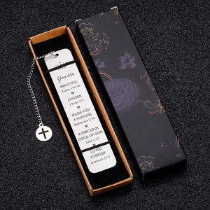 Inspirational Gifts Christian Bookmark for Men Women Birthday Christmas Easter Baptism Religious Gift for Girls Teens Female Book Lover VBS Graduation Cross Bible Church Bookmark for Him Her