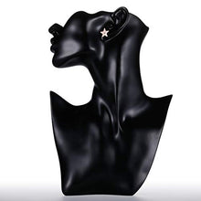 Load image into Gallery viewer, Star Stud Earring Cubic Zirconia Stainless Steel Lucky Star Stud Women Dainty Rose Gold Minimalist Earring Christmas Jewelry Gift for Women