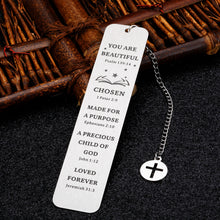 Load image into Gallery viewer, Christian Gifts Religious Bible Bookmarks for Women Book Lovers Birthday Inspirational Gifts Book Markers College Students Gifts Stocking Stuffers for Teen Girls Boys Christmas Bookmarks for Men