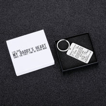 Load image into Gallery viewer, I&#39;ve had my daddy&#39;s heart since the frist time he heard mine Wedding Anniversary Gifts Keychain for Husband Wife Boyfriend Girlfriend Him Her Couple Keyring