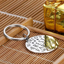 Load image into Gallery viewer, Funny Fathers Day Gifts for Dad Christmas Birthday Father in Law Papa Step Dad Gifts Husband from Kids Wife Daddy Keychain World&#39;s Best Farter I Mean Father