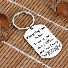 Load image into Gallery viewer, Mom Keychain Christmas Birthday Wedding Valentines Appreciation Presents for New Step Mother of the Bride Gifts Mothers Day Keychain from Daughter Son