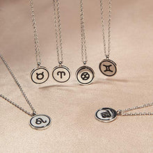 Load image into Gallery viewer, Cancer 12 Zodiac Necklace Star Birth Sign Necklace Gifts Horoscope Necklace Silver Tone 16&quot; - 18&quot; Chain Astrology Jewelry Pendant For Women Girls Constellation Celestial Necklace Zodiac Gifts
