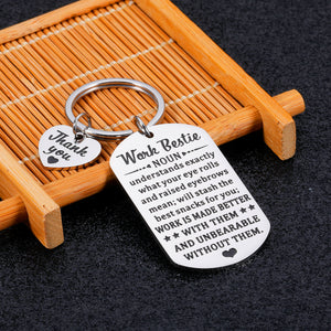 Gifts for Coworkers Office Gifts for Women Work Bestie Appreciation Valentines Day Gifts Bulk Thank You Gifts for Boss Friends Farewell Going Away Goodbye White Elephant Gifts Colleague Keychain
